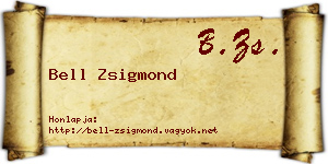 Bell Zsigmond névjegykártya